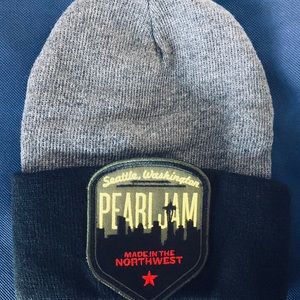 Pearl Jam Winter Hat Black Grey One Size Brand New